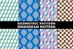 design urgent logo initial monogram seamless pattern and stencil