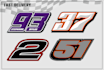 design professional racing numbers for nascar, drag and mx