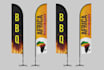 do amazing design feather flag, tear drop, or roll up banner