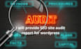 provide SEO site audit report for wordpress