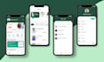 create modern UI UX design for mobile app