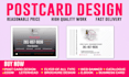 create high quality awesome postcard design,eddm, flyer design, brochure design