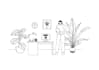 illustrate flat or line characters