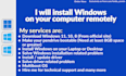 install windows 11, 10, 8 on your computer remotely