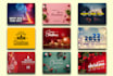 create christmas and new year banner ads post