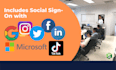 deliver the user stories for login, sso, register, logout