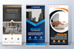 design modern roll up banner, retractable, pull up, stand banner