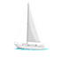 custom boat and yacht into vector illustration