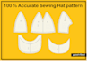 design a hat and cap tech pack, sewing pattern and 3d design