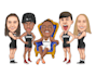 draw sports cartoon with big head or caricature style