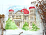 create a hand drawn building illustration
