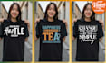 create custom typography and classic vintage graphic t shirt design