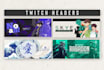 design professional anime and gaming twitch and youtube banners