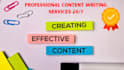 be a creative content writer at your service