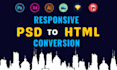 convert PSD to HTML responsive