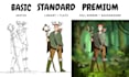 draw a fantasy character design and dnd character art