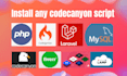 install codecanyon script and customize PHP laravel app