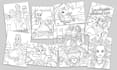 draw kids activity book and coloring book