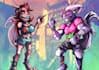 make a gothic punk furry illustration