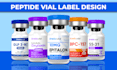 do product label design, peptide label, vial label design
