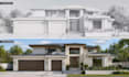 create photorealistic architectural rendering for modern houses