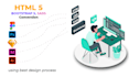 convert PSD to responsive HTML, bootstrap 5