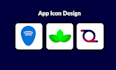 design modern mobile app icon and app logo design