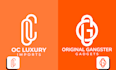 do initial letters, monogram, and clothing brand logo design