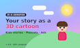 create 3d ai animated story videos and cartoon kids stories