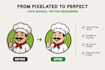 redraw and vectorize your logo in high quality