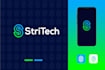 do modern startup tech, crypto, cyber security, technology and app logo