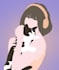 make a minimalist digital portrait, faceless illustration