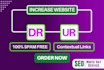 increase ahrefs domain rating dr 70 using high authority SEO backlinks