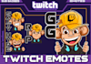 create custom cartoon mascot emotes, badges for twitch, kick