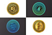 design metaverse token cryptocurrency coin nft blockchain bitcoin logo
