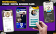 design a professional printable and digital, business card vcard