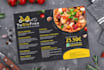 create a professional food flyer bi tri fold menu design