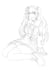 draw high quality anime style line art