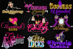 glitter feminine beauty salon eyelashes hair nail boutique kids logo in 4 hours
