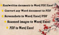 do document typing, retyping  very fast