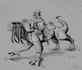 illustrate a line art character or creature for you