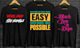 do custom typography t shirts for print on demand, and merch