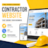 design a modern construction or roofing company website