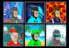create generated 10k nft collection with a free base character design