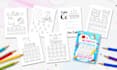 design kids activity book, letters and numbers tracing and kdp low content book