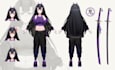 draw a reference sheet for your character in anime style