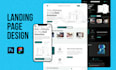 design web UI UX template,landing page,figma, photoshop PSD