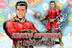 draw superhero character for you