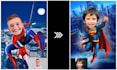 turn you, your kids face head shot into a superhero caricature