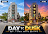 edit twilight and day to dusk real estate photos